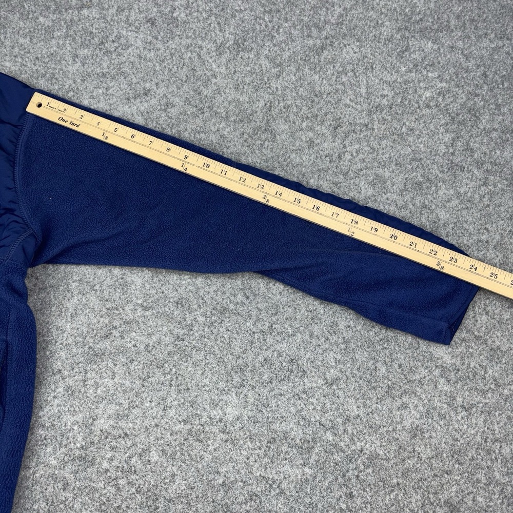 Chaps Fleece Jacket Men's Large Blue Full Zip Polyester Outdoor Hiking Y2K Coat - Picture 11 of 13
